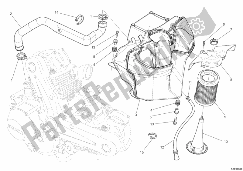 Todas as partes de Ingestão do Ducati Monster 659 Australia 2012